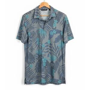 Travis Mathew Men's M Golf Athleisure Tropical Coastal Resortwear Floral‎ Polo